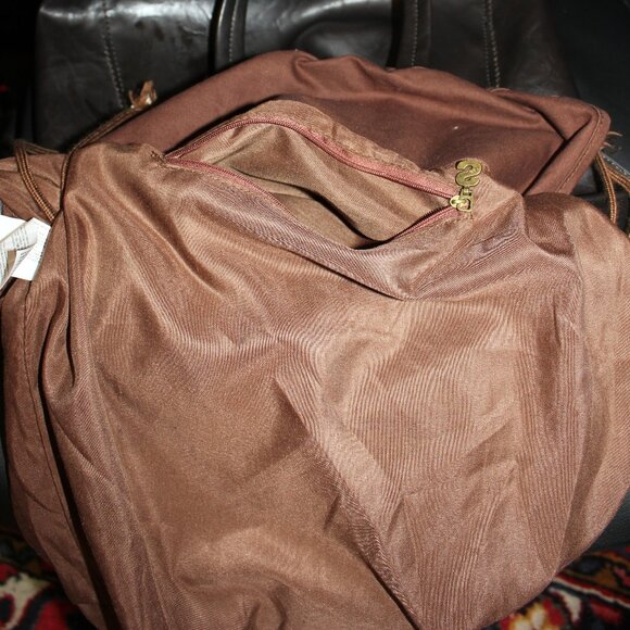 Desigual Chocolate Vegan Leather tote lined bag with Logo 16" x 17" w x 5" - Picture 6 of 8